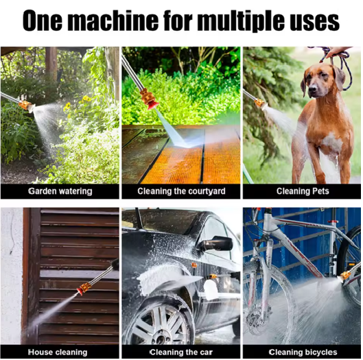 Wireless High Pressure Car Wash Washer Gun 300W 30Bar 12000mAh Batter Foam Generator