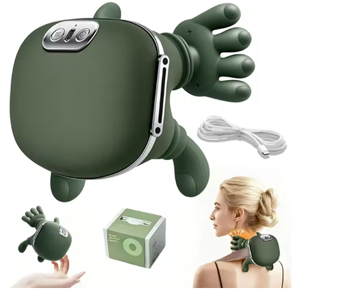 Massager Portable Neck and Shoulder Massager 4D Tissue Kneading Massage Pillow for Muscle Relax