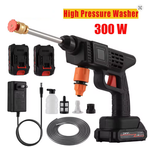 Wireless High Pressure Car Wash Washer Gun 300W 30Bar 12000mAh Batter Foam Generator