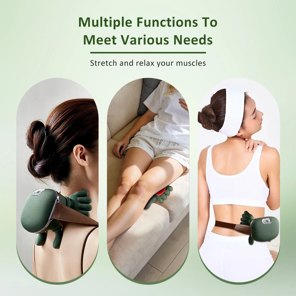 Massager Portable Neck and Shoulder Massager 4D Tissue Kneading Massage Pillow for Muscle Relax