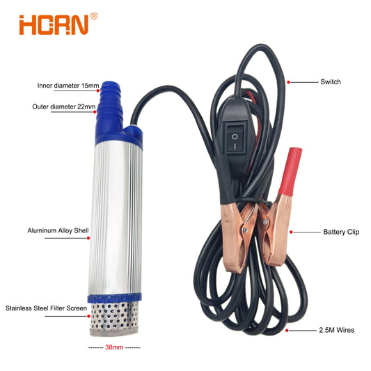 Car portable mini pump 38 l/min for diesel, fuel, water