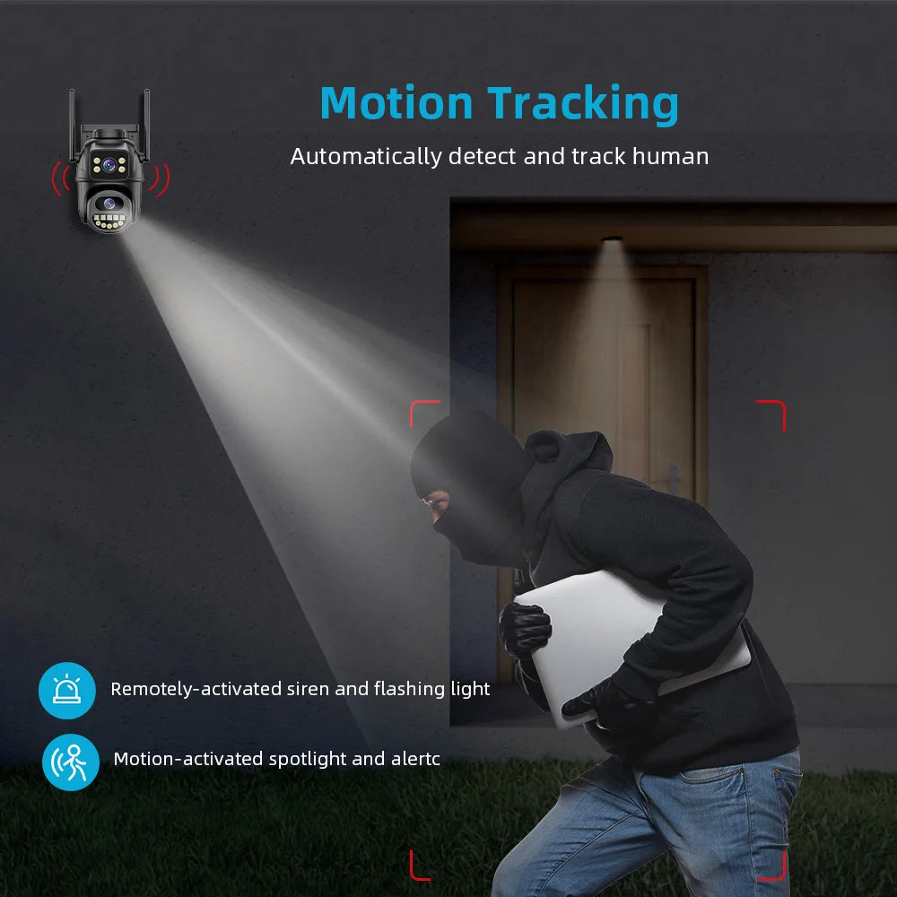 Outdoor Camera IP Camera with Artificial Intelligence 4K 8MP HD Wifi PTZ 4MP