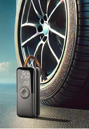 CARSUN Portable Wireless Car Tire Pump for Motorcycles and Bicycles