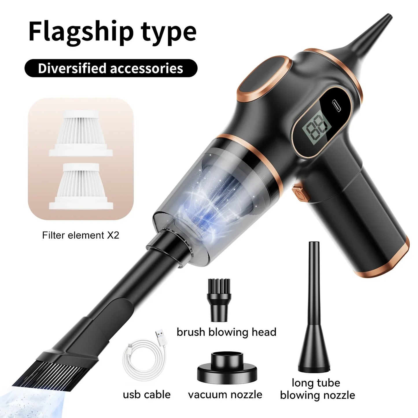 Cordless mini vacuum cleaner